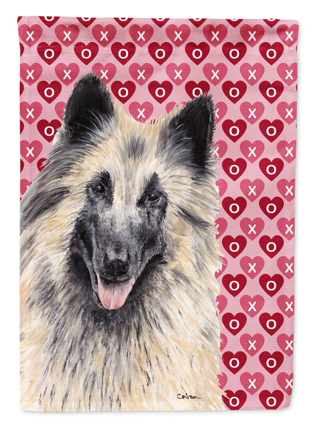 Belgian Tervuren Hearts Love and Valentine's Day Portrait Garden Flag Mailbox Decorative Yard Banner Outside Patio Artwork for Flower Beds, Garden Size, Multicolor