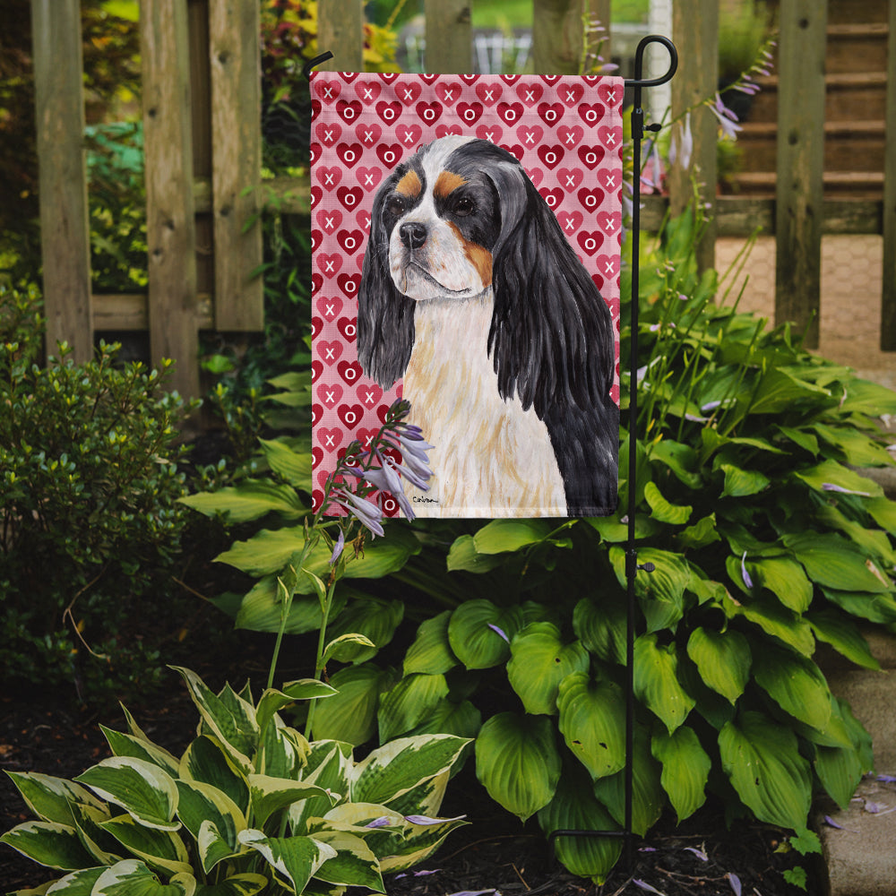 Cavalier Spaniel Hearts Love and Valentine's Day Portrait Garden Flag Mailbox Decorative Yard Banner Outside Patio Artwork for Flower Beds, Garden Size, Multicolor