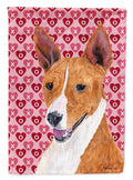 Basenji Hearts Love and Valentine's Day Portrait Garden Flag Mailbox Decorative Yard Banner Outside Patio Artwork for Flower Beds, Garden Size, Multicolor