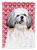 Shih Tzu Hearts Love and Valentine's Day Portrait Garden Flag Mailbox Decorative Yard Banner Outside Patio Artwork for Flower Beds, Garden Size, Multicolor