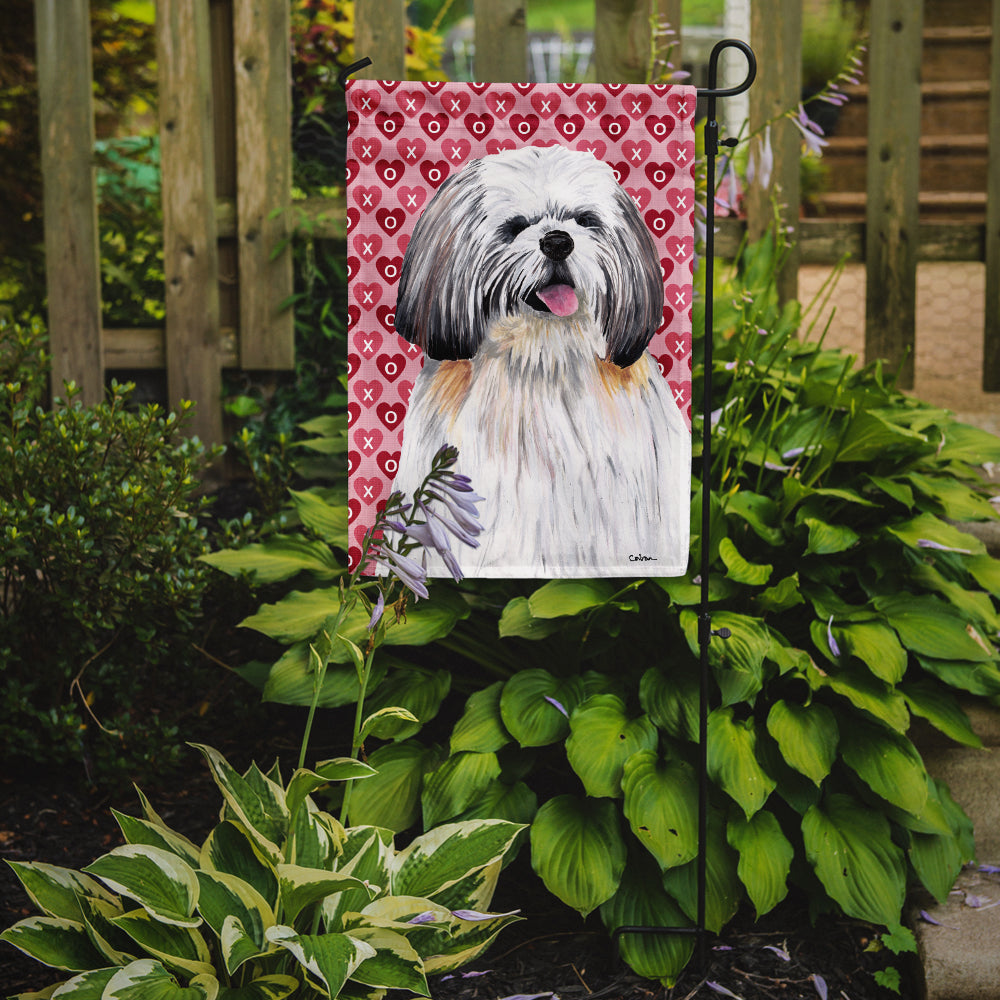 Shih Tzu Hearts Love and Valentine's Day Portrait Garden Flag Mailbox Decorative Yard Banner Outside Patio Artwork for Flower Beds, Garden Size, Multicolor