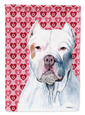 Pit Bull Hearts Love and Valentine's Day Portrait Garden Flag Mailbox Decorative Yard Banner Outside Patio Artwork for Flower Beds, Garden Size, Multicolor