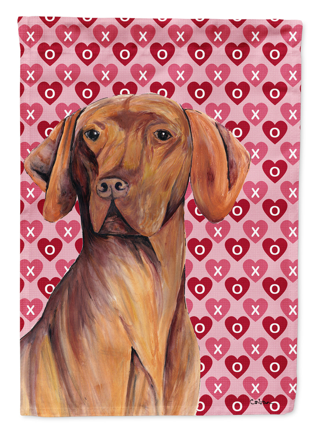 Vizsla Hearts Love and Valentine's Day Portrait Garden Flag Mailbox Decorative Yard Banner Outside Patio Artwork for Flower Beds, Garden Size, Multicolor