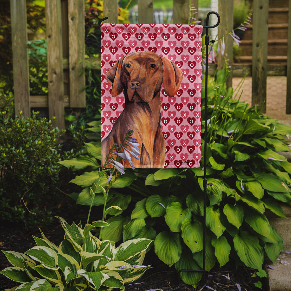 Vizsla Hearts Love and Valentine's Day Portrait Garden Flag Mailbox Decorative Yard Banner Outside Patio Artwork for Flower Beds, Garden Size, Multicolor