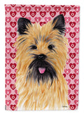 Cairn Terrier Hearts Love and Valentine's Day Portrait Garden Flag Mailbox Decorative Yard Banner Outside Patio Artwork for Flower Beds, Garden Size, Multicolor