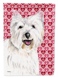 Westie Hearts Love and Valentine's Day Portrait Garden Flag Mailbox Decorative Yard Banner Outside Patio Artwork for Flower Beds, Garden Size, Multicolor