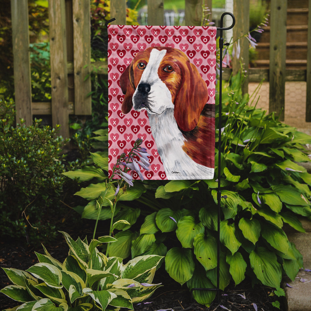 Beagle Hearts Love and Valentine's Day Portrait Garden Flag Mailbox Decorative Yard Banner Outside Patio Artwork for Flower Beds, Garden Size, Multicolor