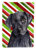 Labrador Candy Cane Holiday Christmas Garden Flag Mailbox Decorative Yard Banner Outside Patio Artwork for Flower Beds, Garden Size, Multicolor