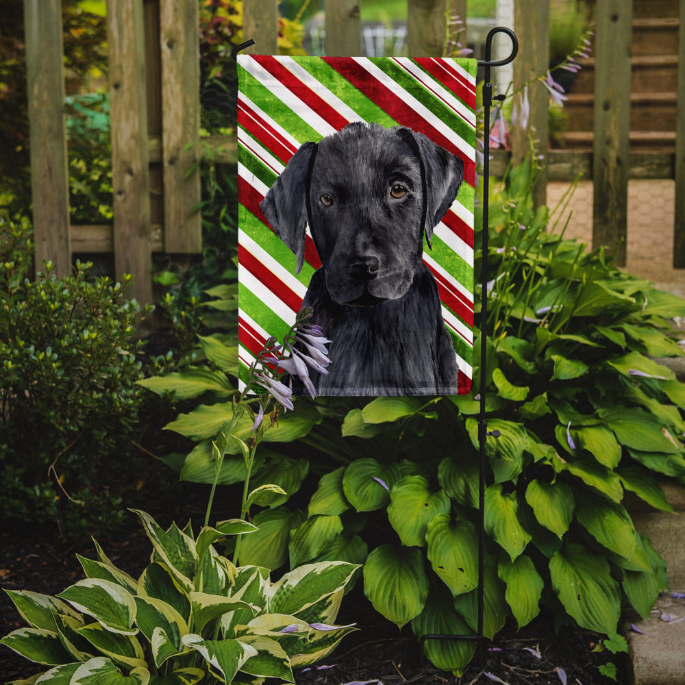 Labrador Candy Cane Holiday Christmas Garden Flag Mailbox Decorative Yard Banner Outside Patio Artwork for Flower Beds, Garden Size, Multicolor