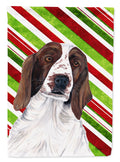 Welsh Springer Spaniel Candy Cane Holiday Christmas Garden Flag Mailbox Decorative Yard Banner Outside Patio Artwork for Flower Beds, Garden Size, Multicolor