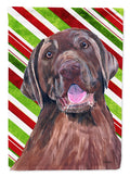 Labrador Candy Cane Holiday Christmas Garden Flag Mailbox Decorative Yard Banner Outside Patio Artwork for Flower Beds, Garden Size, Multicolor