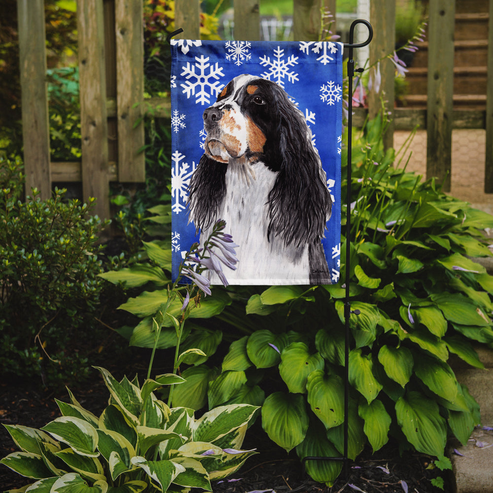 Springer Spaniel Winter Snowflakes Holiday Garden Flag Mailbox Decorative Yard Banner Outside Patio Artwork for Flower Beds, Garden Size, Multicolor