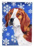 Beagle Winter Snowflakes Holiday Garden Flag Mailbox Decorative Yard Banner Outside Patio Artwork for Flower Beds, Garden Size, Multicolor