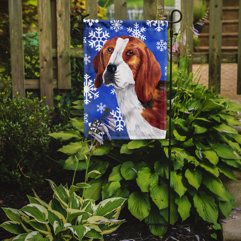 Beagle Winter Snowflakes Holiday Garden Flag Mailbox Decorative Yard Banner Outside Patio Artwork for Flower Beds, Garden Size, Multicolor