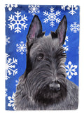 Scottish Terrier Winter Snowflakes Holiday Garden Flag Mailbox Decorative Yard Banner Outside Patio Artwork for Flower Beds, Garden Size, Multicolor
