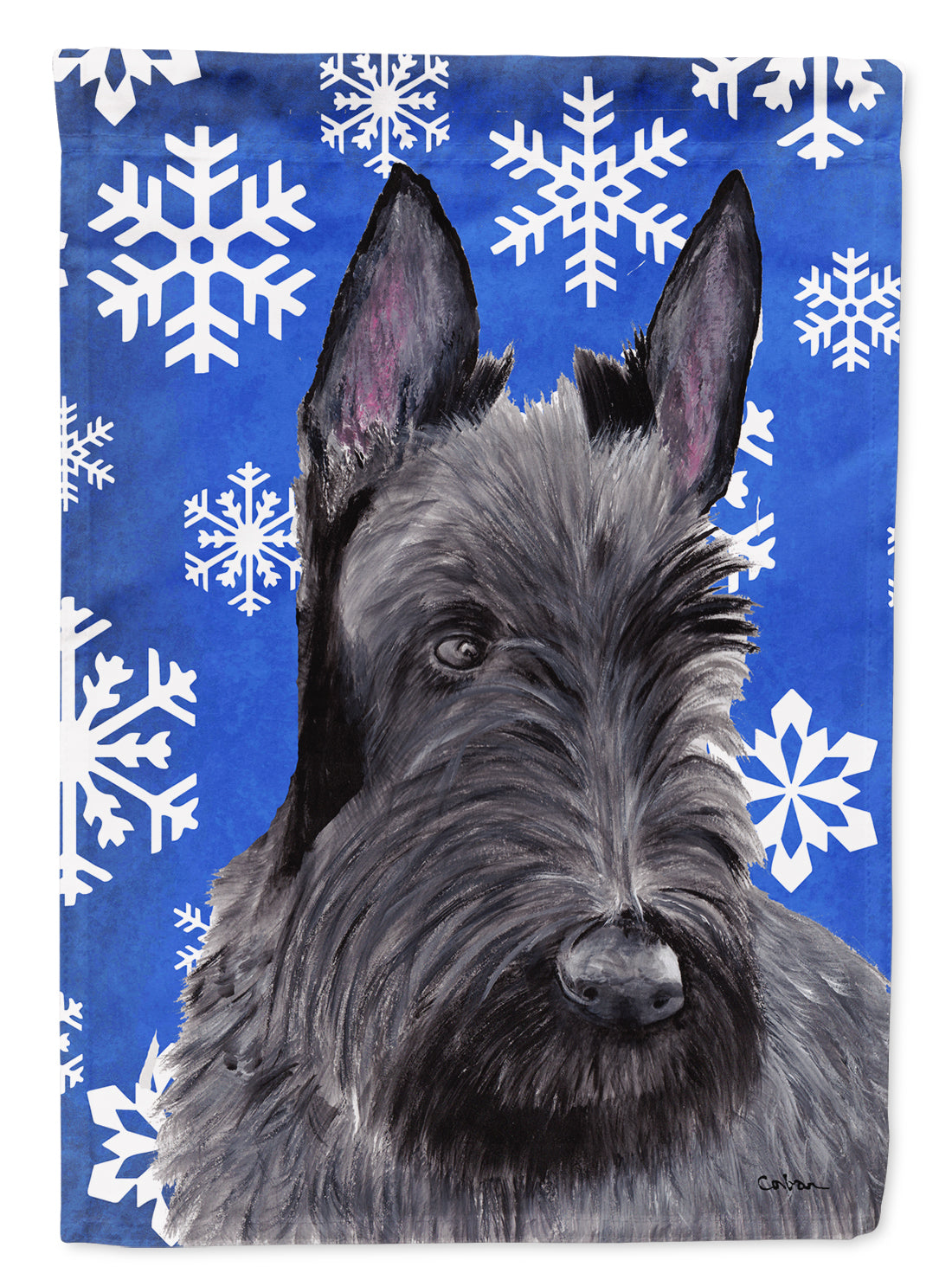 Scottish Terrier Winter Snowflakes Holiday Garden Flag Mailbox Decorative Yard Banner Outside Patio Artwork for Flower Beds, Garden Size, Multicolor