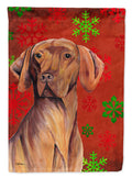 Vizsla Red and Green Snowflakes Holiday Christmas Garden Flag Mailbox Decorative Yard Banner Outside Patio Artwork for Flower Beds, Garden Size, Multicolor