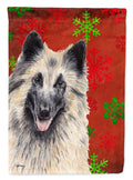 Belgian Tervuren Red and Green Snowflakes Holiday Christmas Garden Flag Mailbox Decorative Yard Banner Outside Patio Artwork for Flower Beds, Garden Size, Multicolor