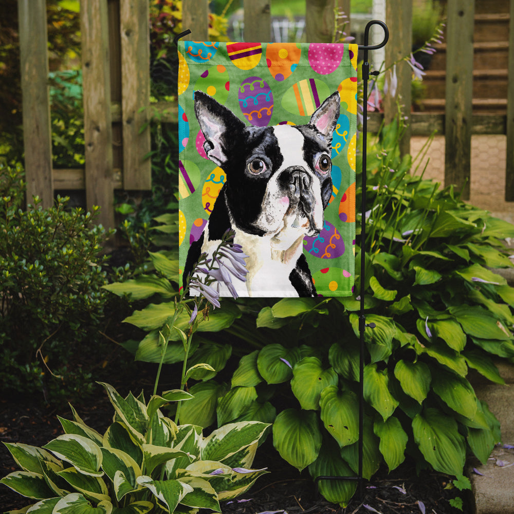 Boston Terrier Easter Eggtravaganza Garden Flag Mailbox Decorative Yard Banner Outside Patio Artwork for Flower Beds, Garden Size, Multicolor