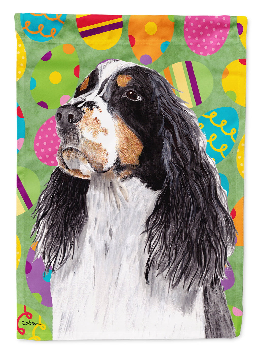 Springer Spaniel Easter Eggtravaganza Garden Flag Mailbox Decorative Yard Banner Outside Patio Artwork for Flower Beds, Garden Size, Multicolor