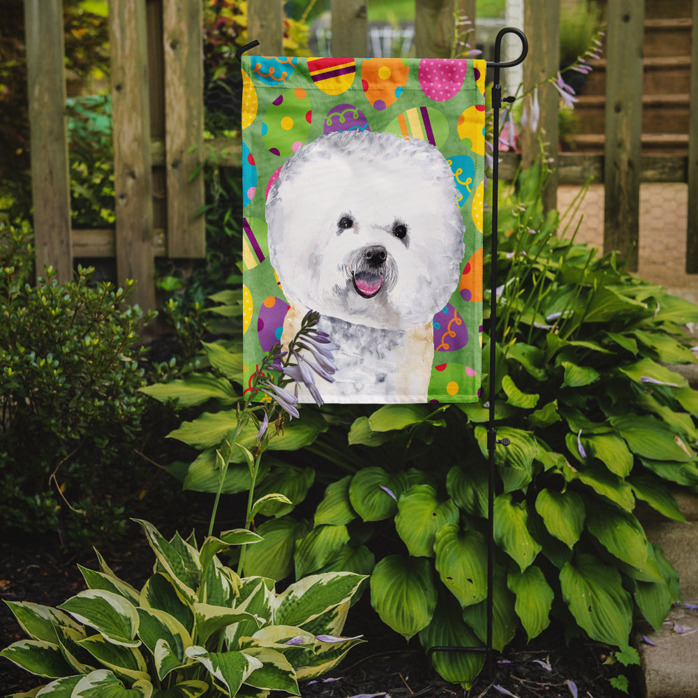 Bichon Frise Easter Eggtravaganza Garden Flag Mailbox Decorative Yard Banner Outside Patio Artwork for Flower Beds, Garden Size, Multicolor