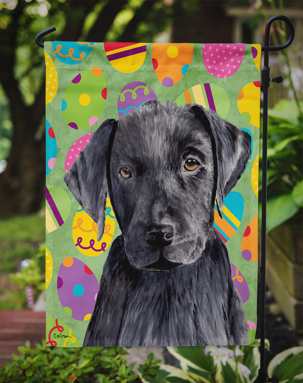 Labrador Easter Eggtravaganza Garden Flag Mailbox Decorative Yard Banner Outside Patio Artwork for Flower Beds, Garden Size, Multicolor