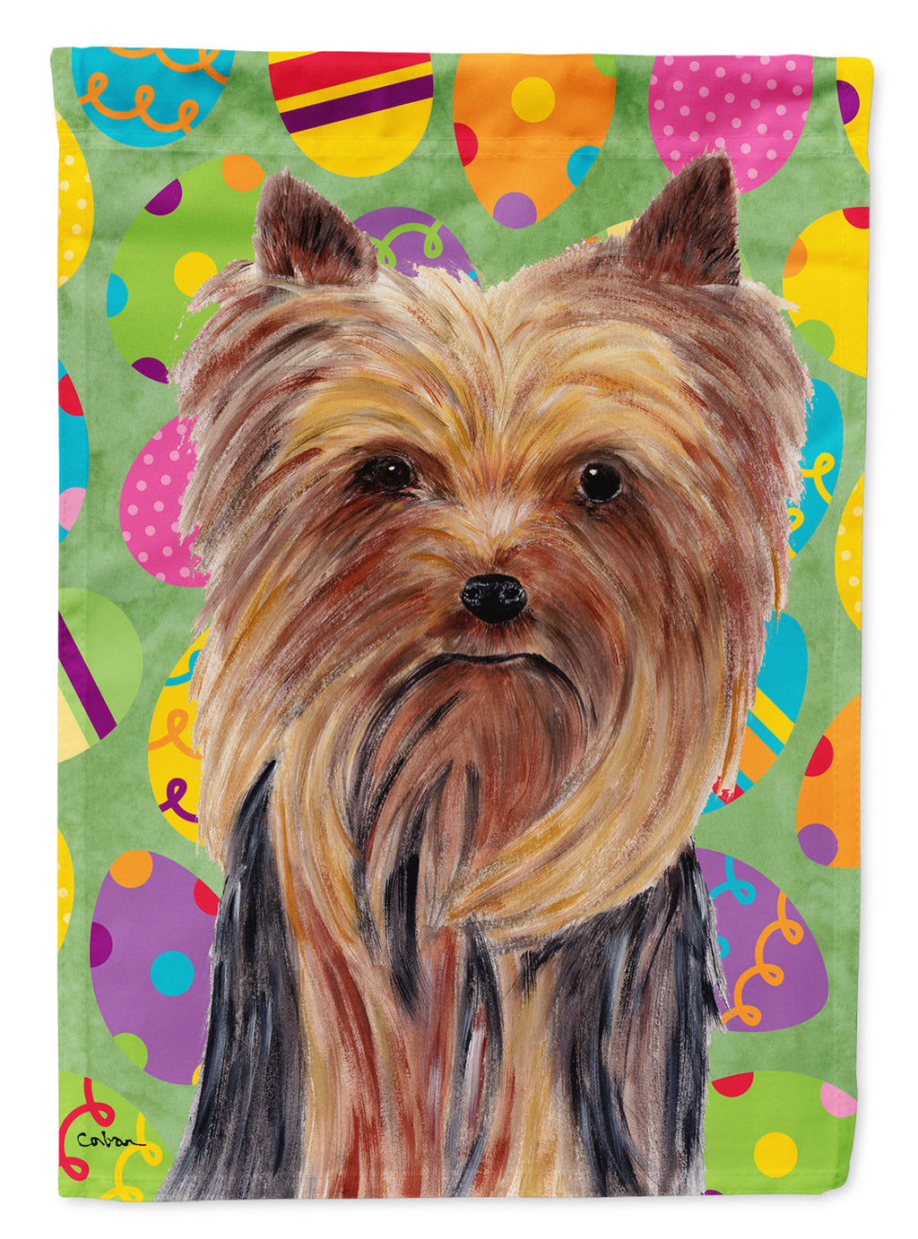 Yorkie Easter Eggtravaganza Garden Flag Mailbox Decorative Yard Banner Outside Patio Artwork for Flower Beds, Garden Size, Multicolor