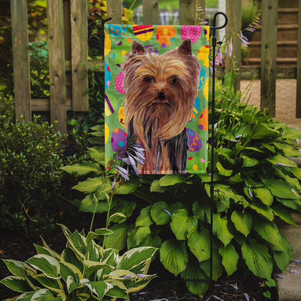 Yorkie Easter Eggtravaganza Garden Flag Mailbox Decorative Yard Banner Outside Patio Artwork for Flower Beds, Garden Size, Multicolor