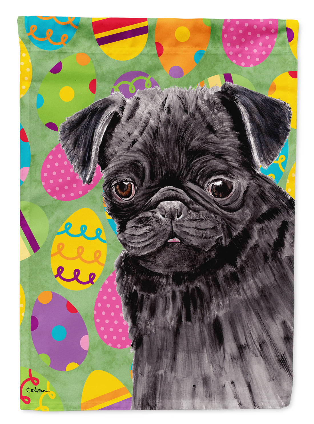 Pug Easter Eggtravaganza Garden Flag Mailbox Decorative Yard Banner Outside Patio Artwork for Flower Beds, Garden Size, Multicolor
