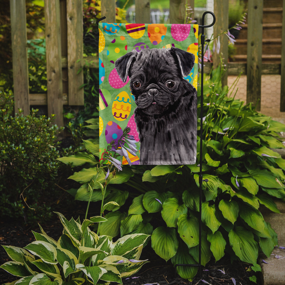 Pug Easter Eggtravaganza Garden Flag Mailbox Decorative Yard Banner Outside Patio Artwork for Flower Beds, Garden Size, Multicolor