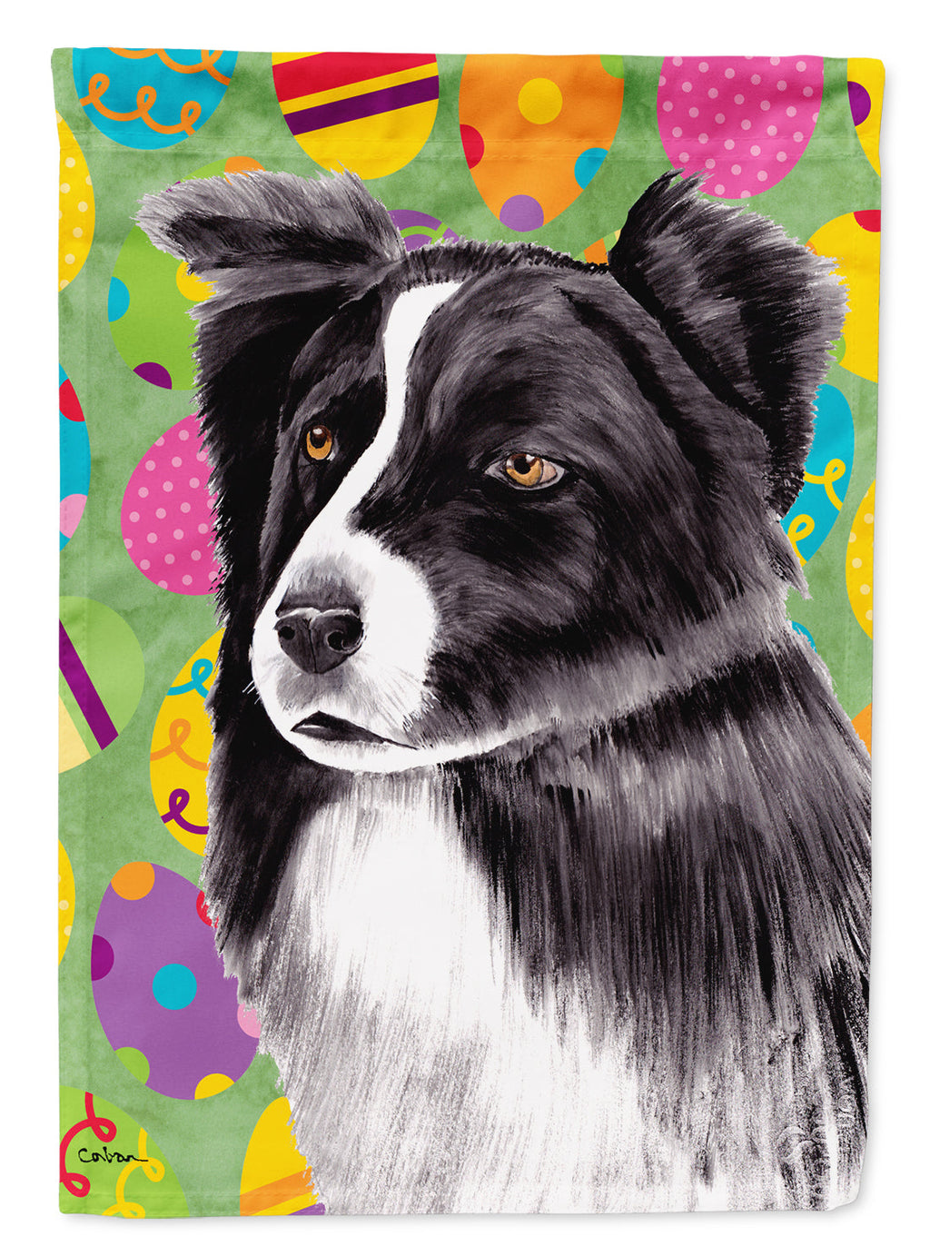 Border Collie Easter Eggtravaganza Garden Flag Mailbox Decorative Yard Banner Outside Patio Artwork for Flower Beds, Garden Size, Multicolor