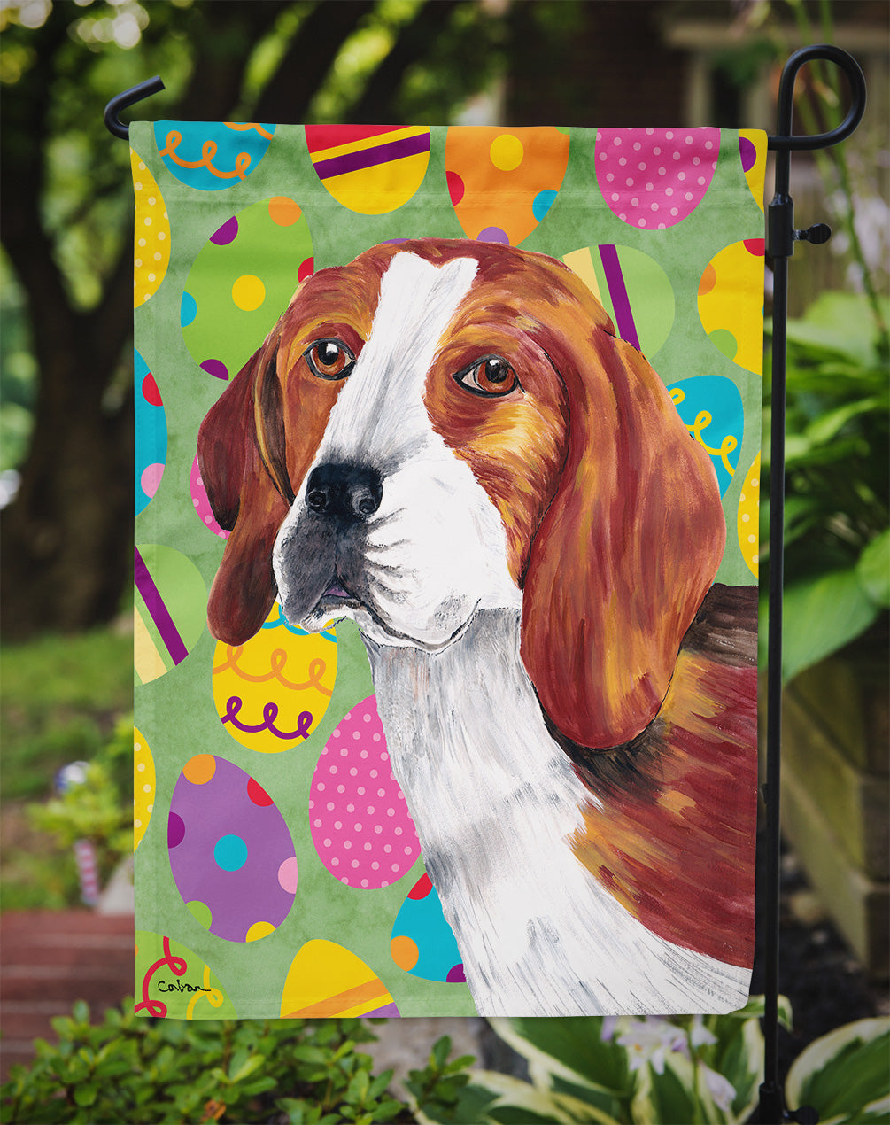 Beagle Easter Eggtravaganza Garden Flag Mailbox Decorative Yard Banner Outside Patio Artwork for Flower Beds, Garden Size, Multicolor