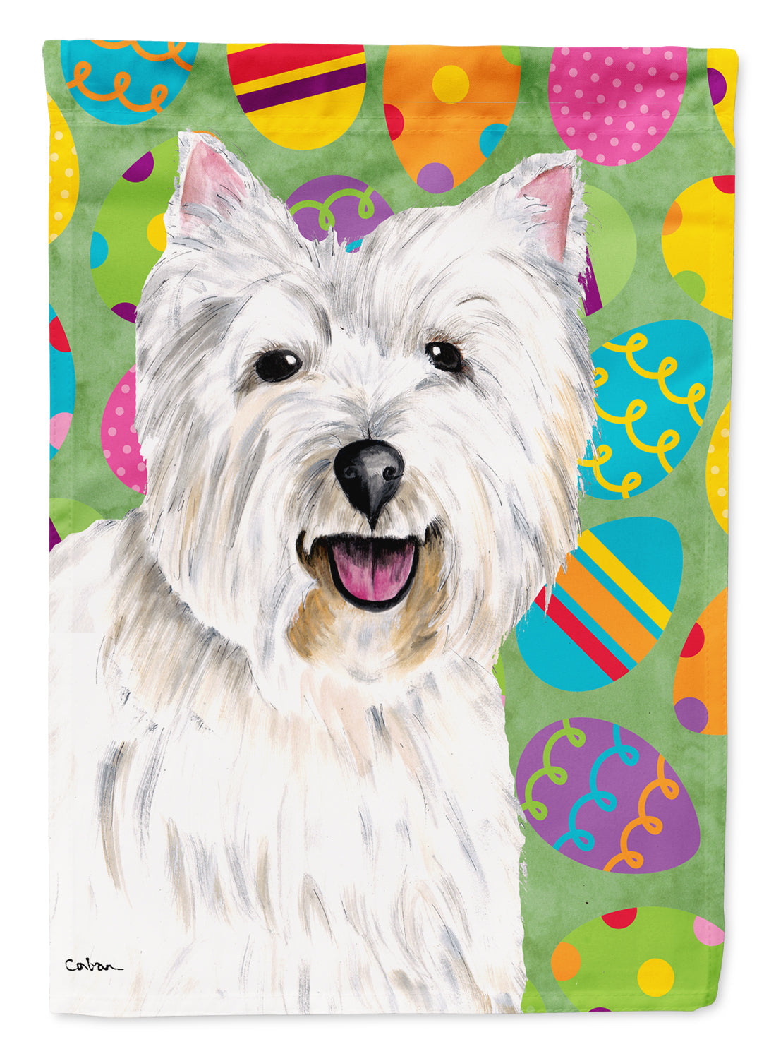 Westie Easter Eggtravaganza Garden Flag Mailbox Decorative Yard Banner Outside Patio Artwork for Flower Beds, Garden Size, Multicolor