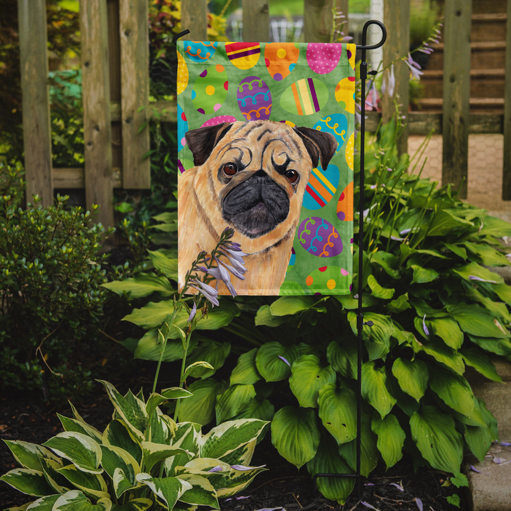 Pug Easter Eggtravaganza Garden Flag Mailbox Decorative Yard Banner Outside Patio Artwork for Flower Beds, Garden Size, Multicolor