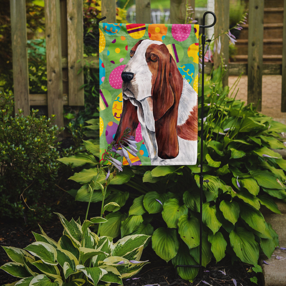 Basset Hound Easter Eggtravaganza Garden Flag Mailbox Decorative Yard Banner Outside Patio Artwork for Flower Beds, Garden Size, Multicolor