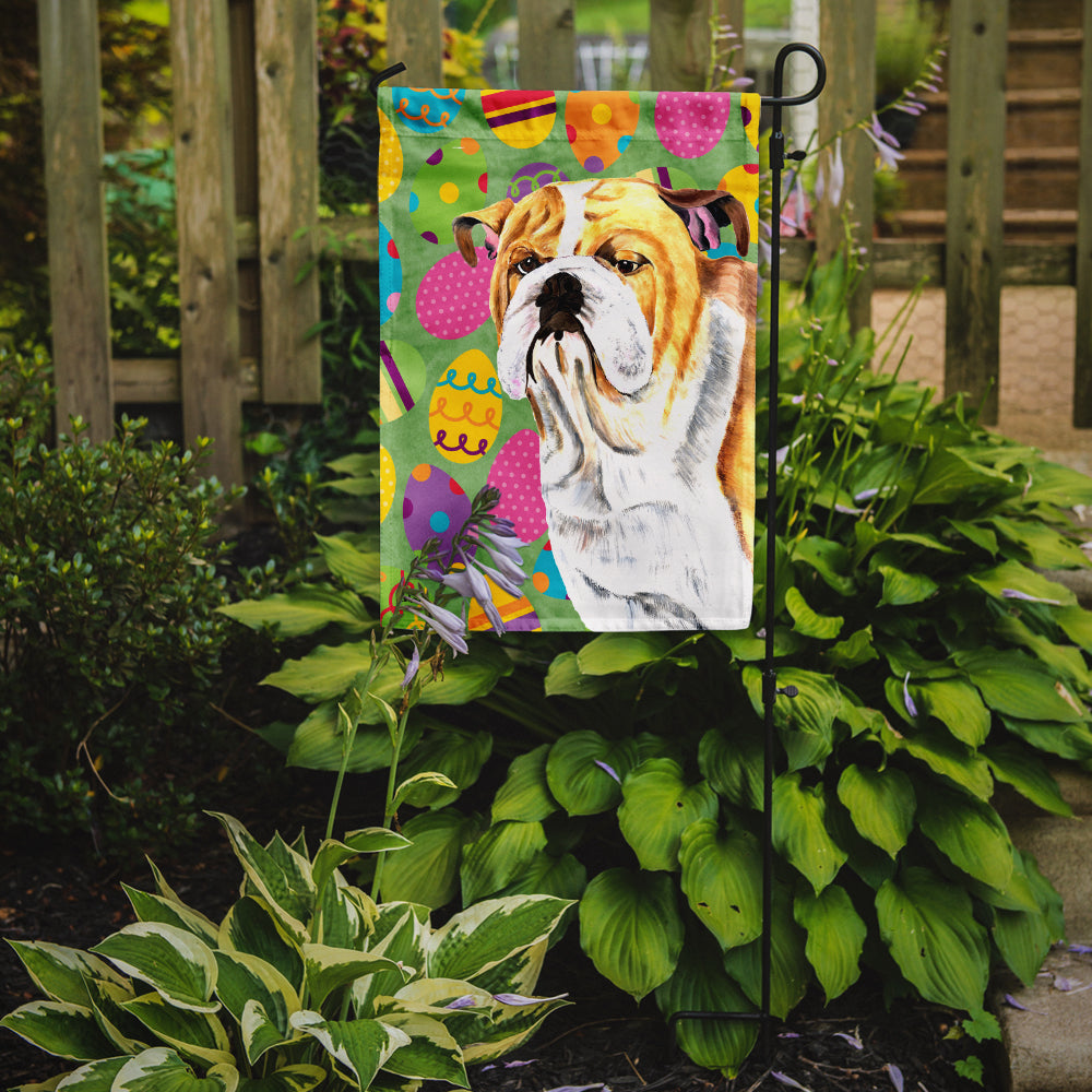 Bulldog English Easter Eggtravaganza Garden Flag Mailbox Decorative Yard Banner Outside Patio Artwork for Flower Beds, Garden Size, Multicolor