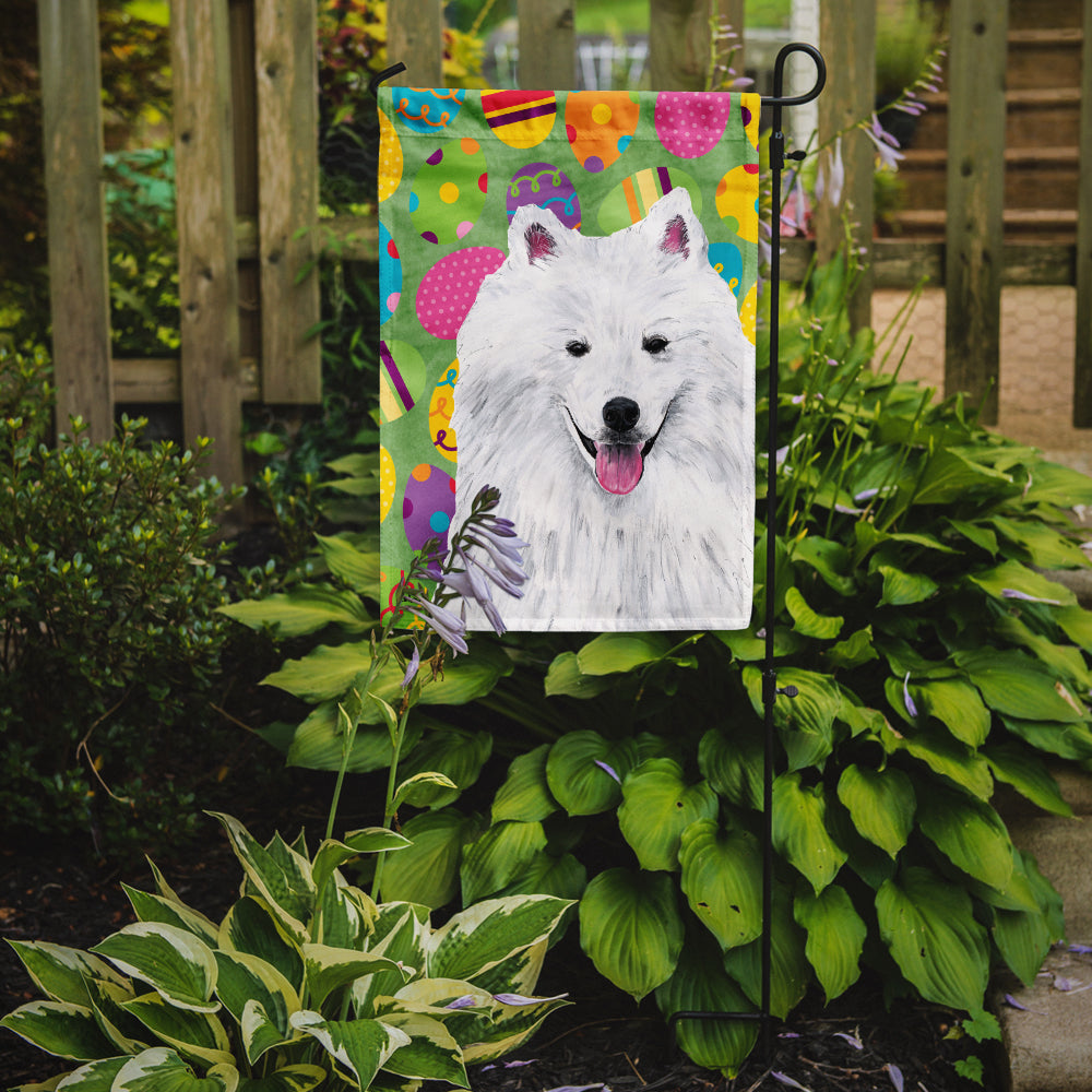 American Eskimo Easter Eggtravaganza Garden Flag Mailbox Decorative Yard Banner Outside Patio Artwork for Flower Beds, Garden Size, Multicolor