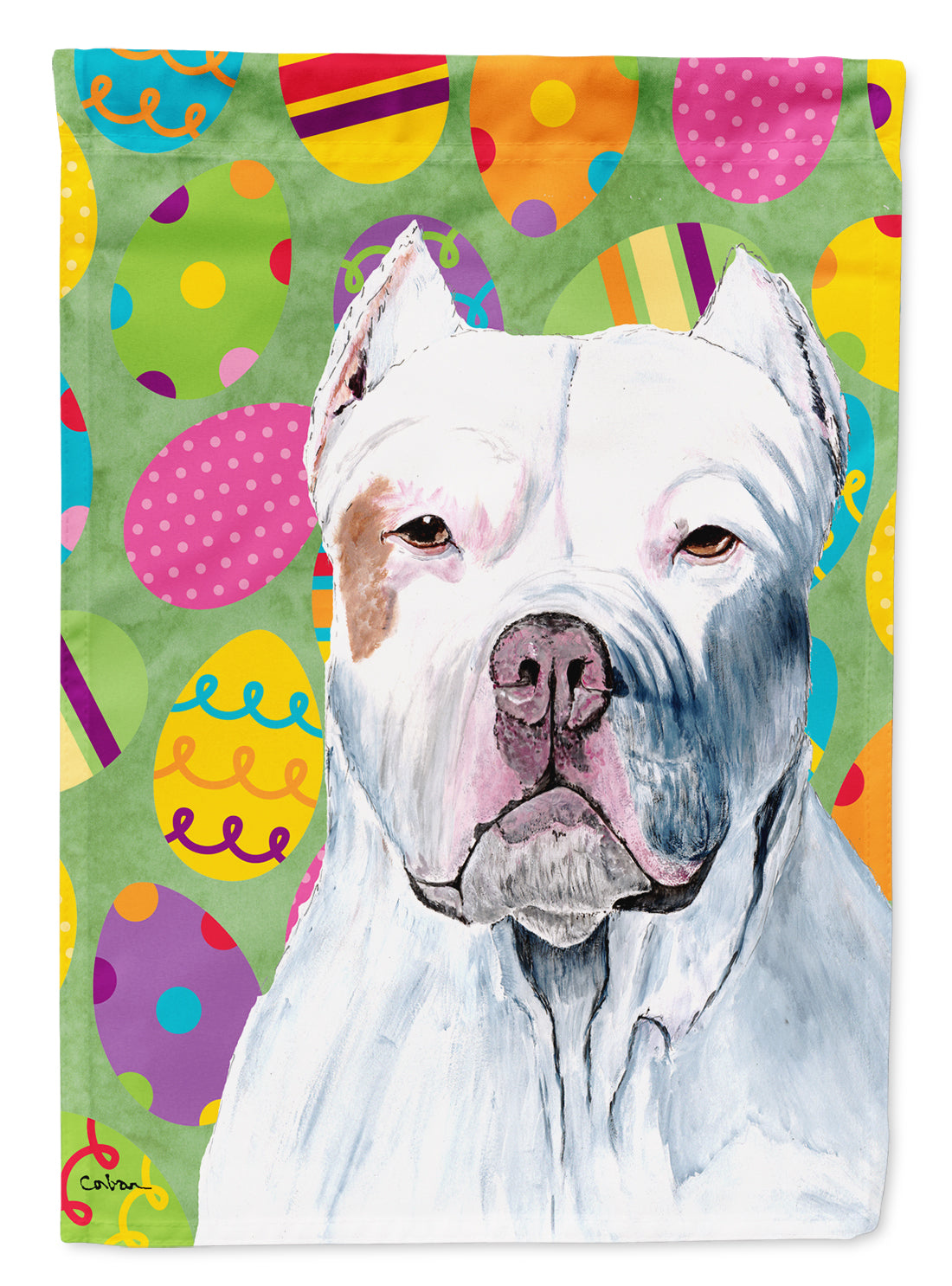 Pit Bull Easter Eggtravaganza Garden Flag Mailbox Decorative Yard Banner Outside Patio Artwork for Flower Beds, Garden Size, Multicolor