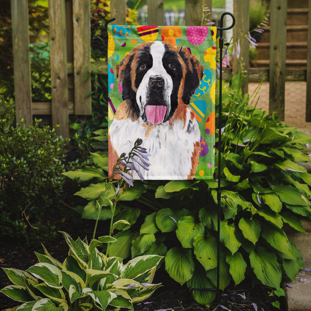 Saint Bernard Easter Eggtravaganza Garden Flag Mailbox Decorative Yard Banner Outside Patio Artwork for Flower Beds, Garden Size, Multicolor