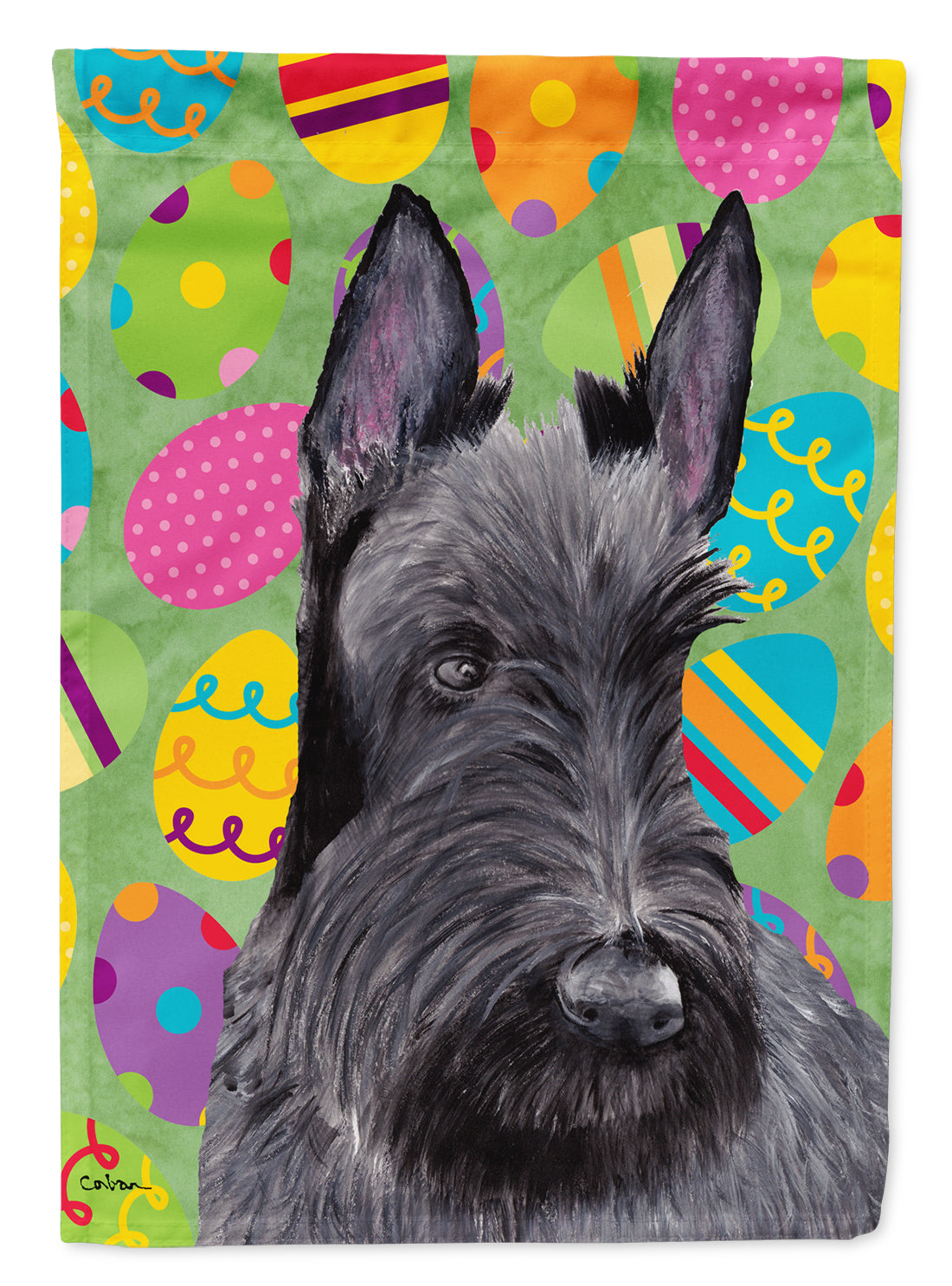 Scottish Terrier Easter Eggtravaganza Garden Flag Mailbox Decorative Yard Banner Outside Patio Artwork for Flower Beds, Garden Size, Multicolor