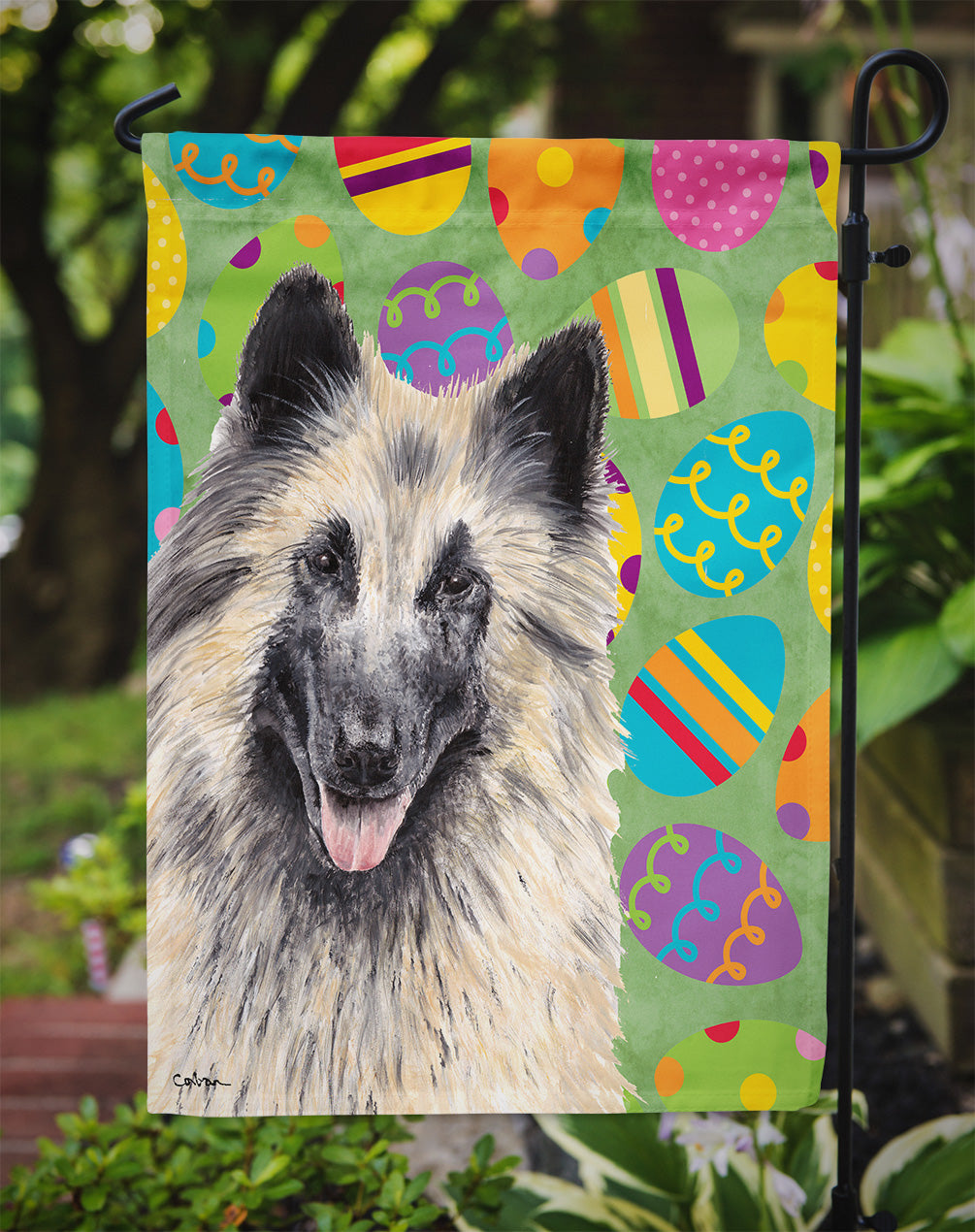 Belgian Tervuren Easter Eggtravaganza Garden Flag Mailbox Decorative Yard Banner Outside Patio Artwork for Flower Beds, Garden Size, Multicolor