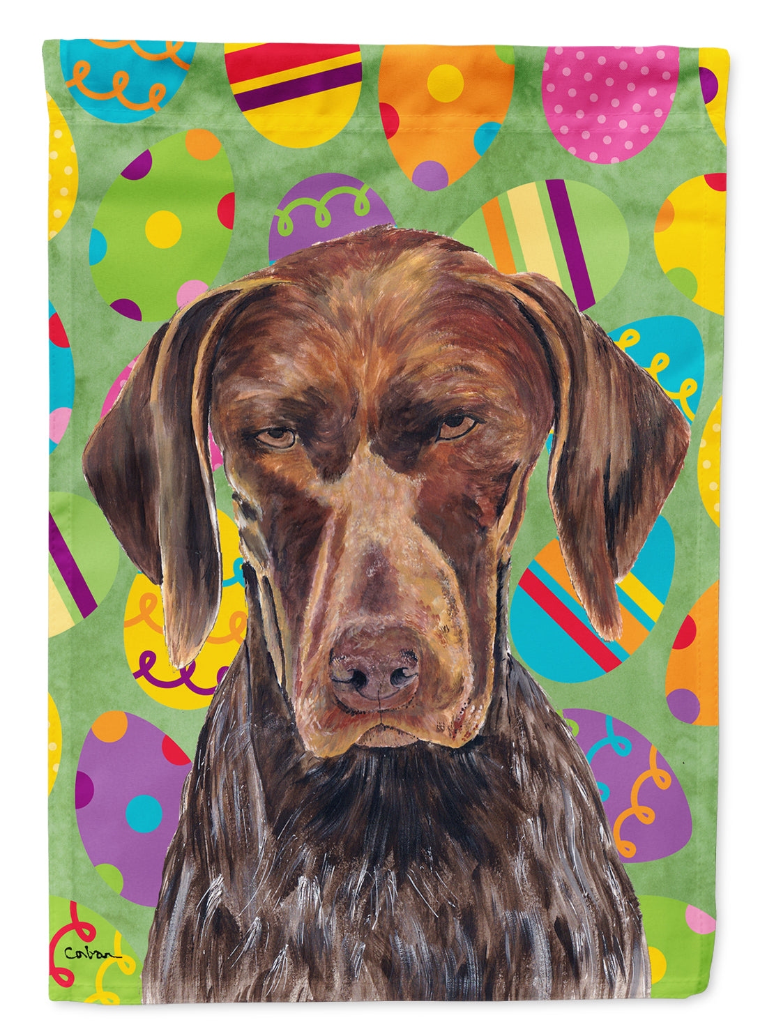 German Shorthaired Pointer Easter Eggtravaganza Garden Flag Mailbox Decorative Yard Banner Outside Patio Artwork for Flower Beds, Garden Size, Multicolor