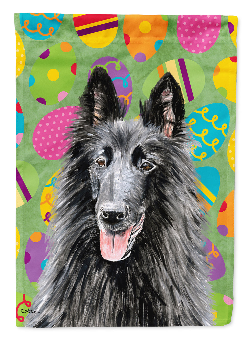 Belgian Sheepdog Easter Eggtravaganza Garden Flag Mailbox Decorative Yard Banner Outside Patio Artwork for Flower Beds, Garden Size, Multicolor
