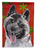 Akita Red Snowflakes Holiday Christmas Garden Flag Mailbox Decorative Yard Banner Outside Patio Artwork for Flower Beds, Garden Size, Multicolor