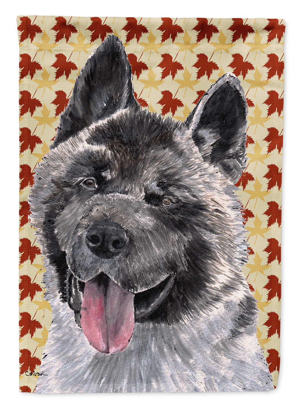 Akita Fall Leaves Garden Flag Mailbox Decorative Yard Banner Outside Patio Artwork for Flower Beds, Garden Size, Multicolor