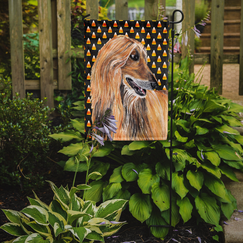 Afghan Hound Candy Corn Halloween Garden Flag Mailbox Decorative Yard Banner Outside Patio Artwork for Flower Beds, Garden Size, Multicolor