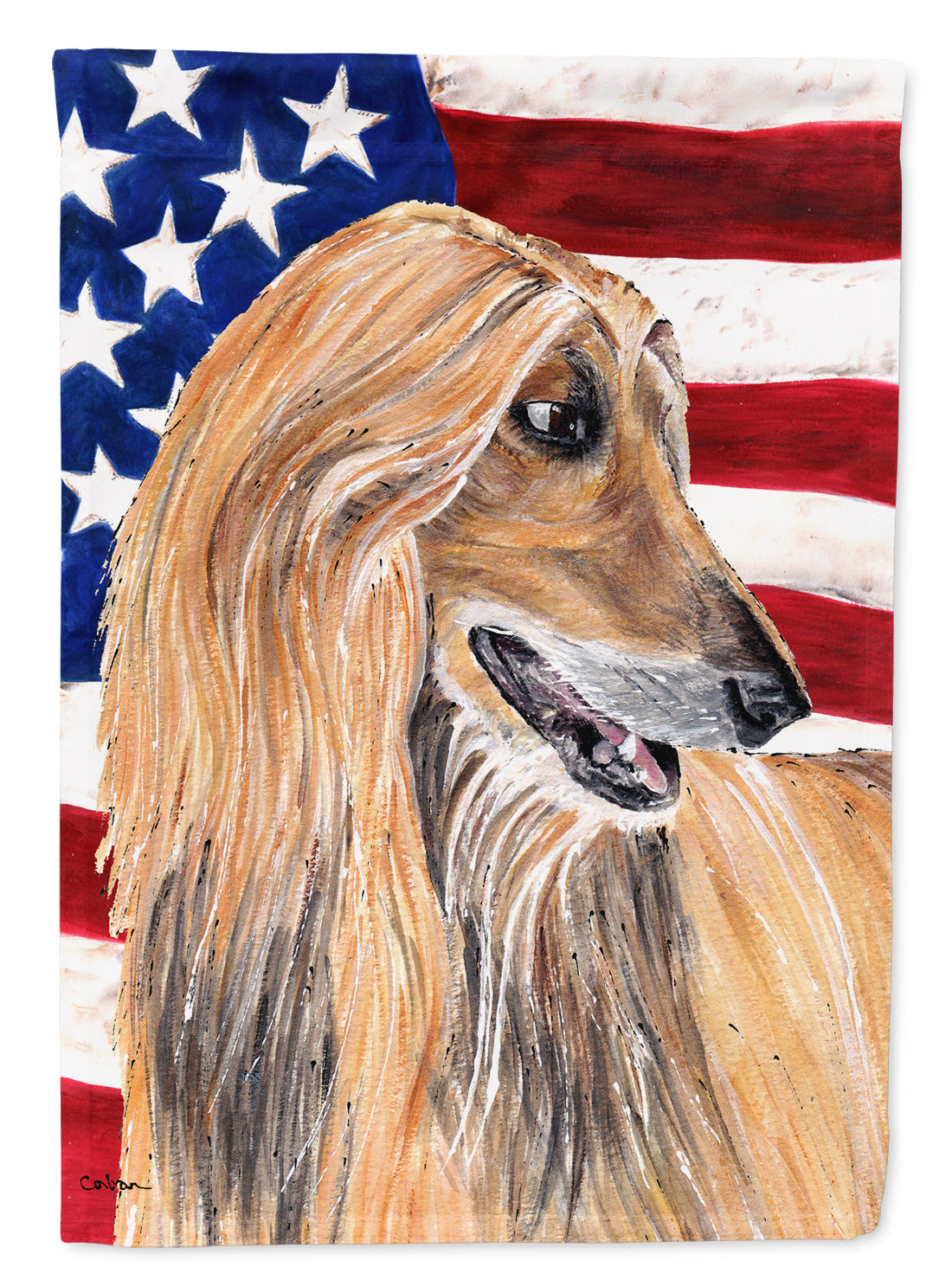 Afghan Hound USA Patriotic American Flag Garden Flag Mailbox Decorative Yard Banner Outside Patio Artwork for Flower Beds, Garden Size, Multicolor