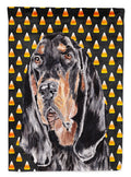 Black and Tan Coonhound Candy Corn Halloween House Flag 28x40 Porch Sleeve Pole Decorative Outside Yard Banner Artwork Wall Hanging, Polyester