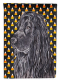 Black Cocker Spaniel Candy Corn Halloween Garden Flag Mailbox Decorative Yard Banner Outside Patio Artwork for Flower Beds, Garden Size, Multicolor
