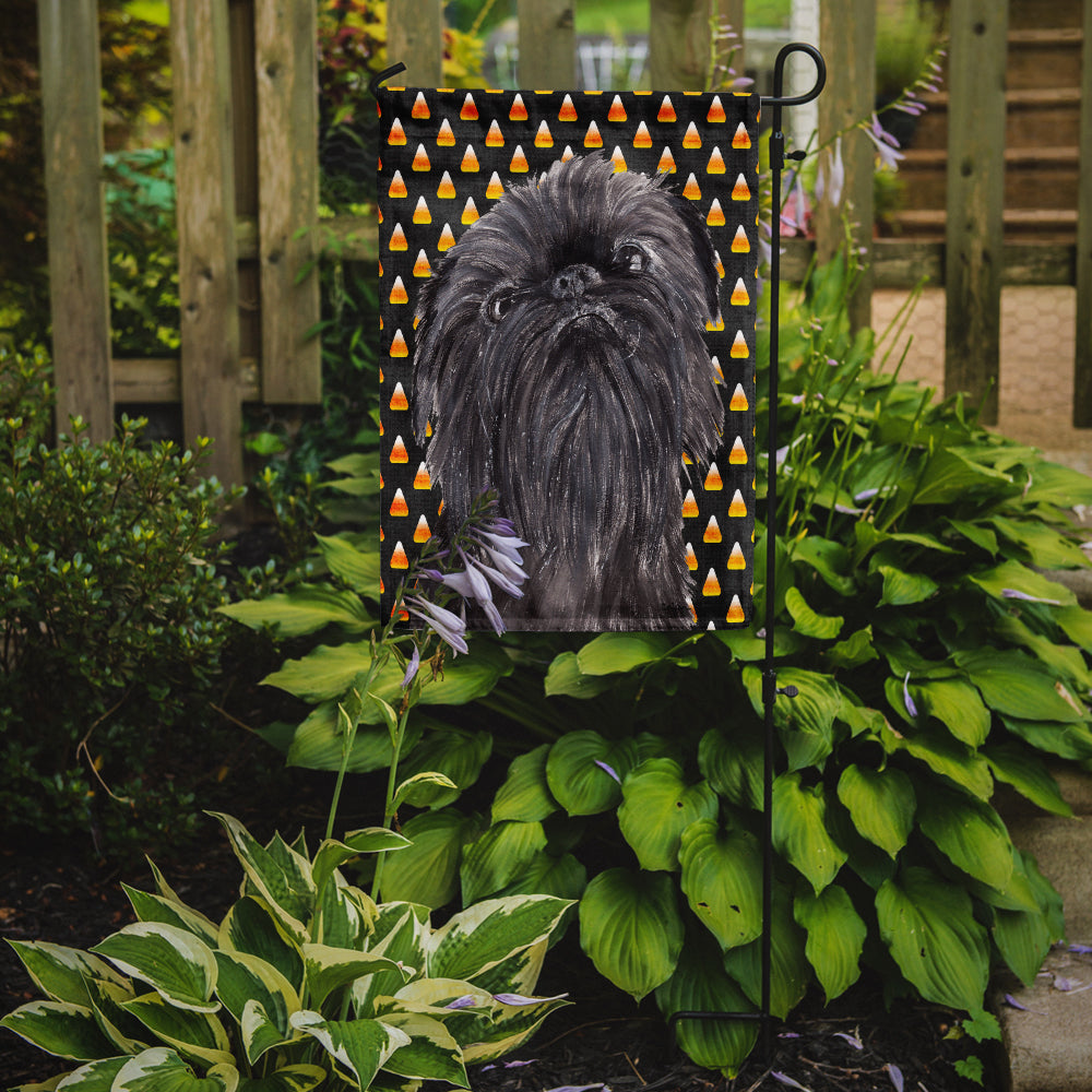 Brussels Griffon Candy Corn Halloween Garden Flag Mailbox Decorative Yard Banner Outside Patio Artwork for Flower Beds, Garden Size, Multicolor